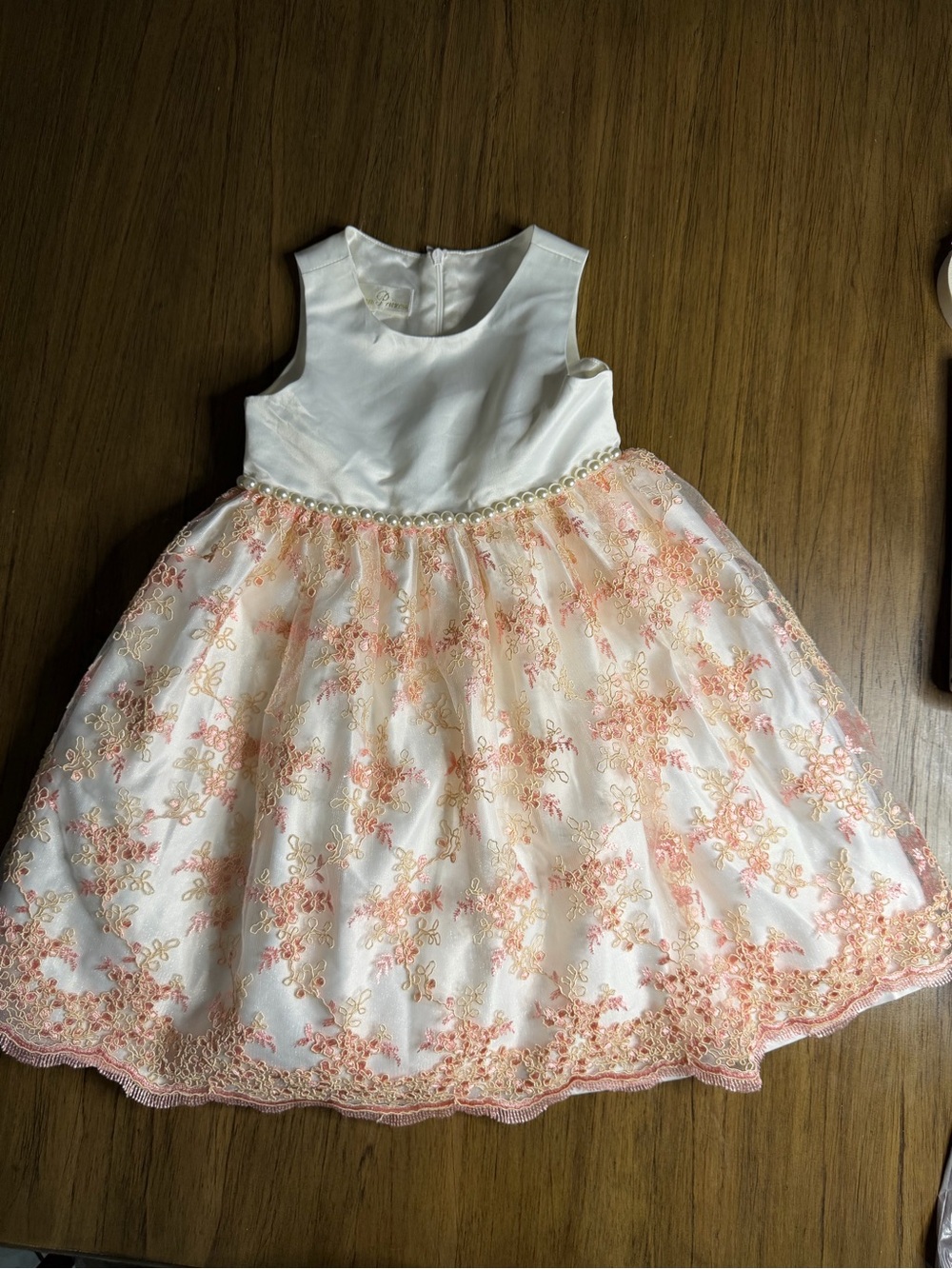 American Princess Satin Ivory Formal Dress